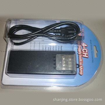 UK Plug 12V DC, 60W Switching Power Supply with 4-channel Outputs, Built-in 6A PTC Fuse Protection